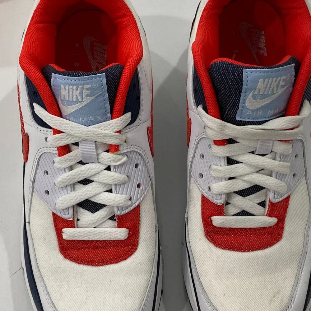 Nike Air Max 90 GS 7 Youth USA Denim Shoe with Box - Picture 3 of 7